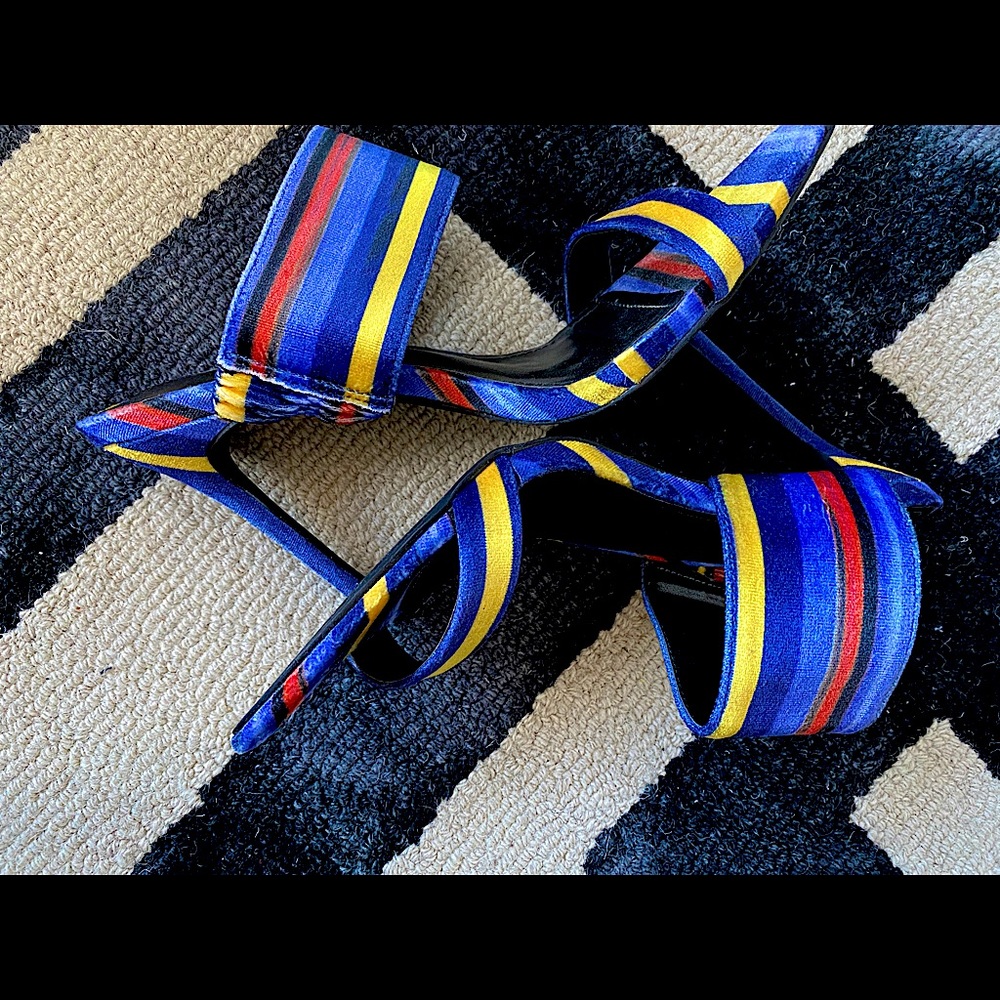 Multiple colored heel sandals